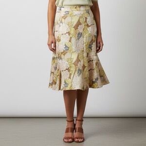 Y2K NEW INC INTERNATIONAL CONCEPTS SILK FLORAL SLIP SKIRT SZ 8